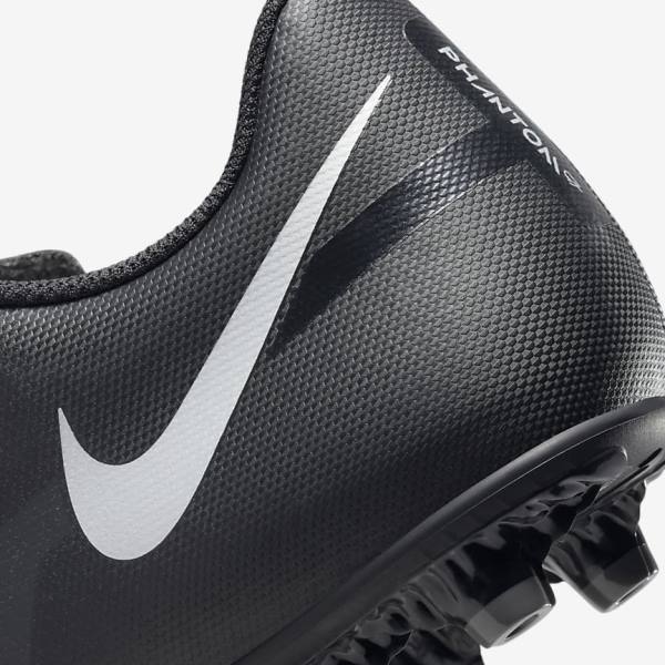 Men's Nike Phantom GT2 Club MG Multi-Ground Football Shoes Black / Dark Grey / Metal Silver | NK850WDG