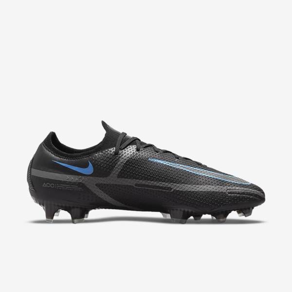 Men's Nike Phantom GT2 Elite FG Firm-Ground Football Shoes Black / Grey | NK258CIA