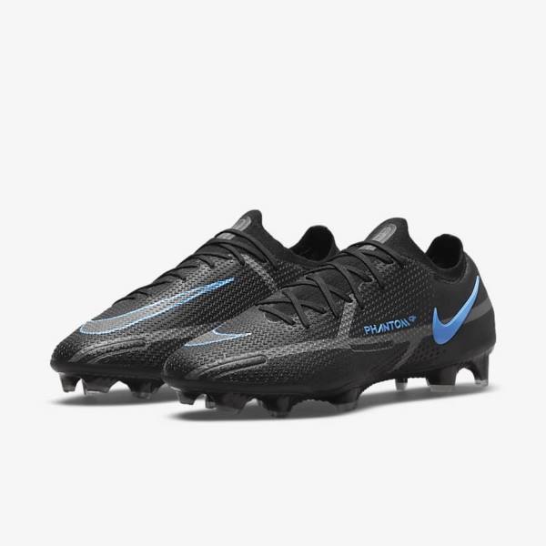 Men's Nike Phantom GT2 Elite FG Firm-Ground Football Shoes Black / Grey | NK258CIA