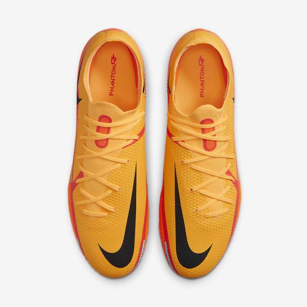 Men's Nike Phantom GT2 Pro FG Firm-Ground Football Shoes Orange / Light Red / Black | NK164BYG