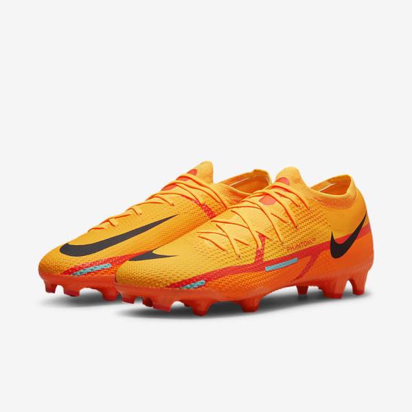 Men's Nike Phantom GT2 Pro FG Firm-Ground Football Shoes Orange / Light Red / Black | NK164BYG