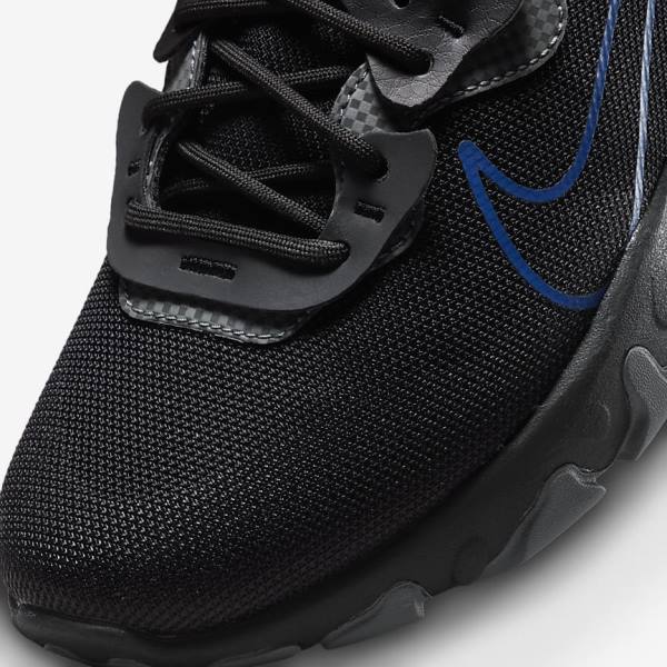 Men's Nike React Vision Sneakers Black / Dark Grey / Royal | NK261LID