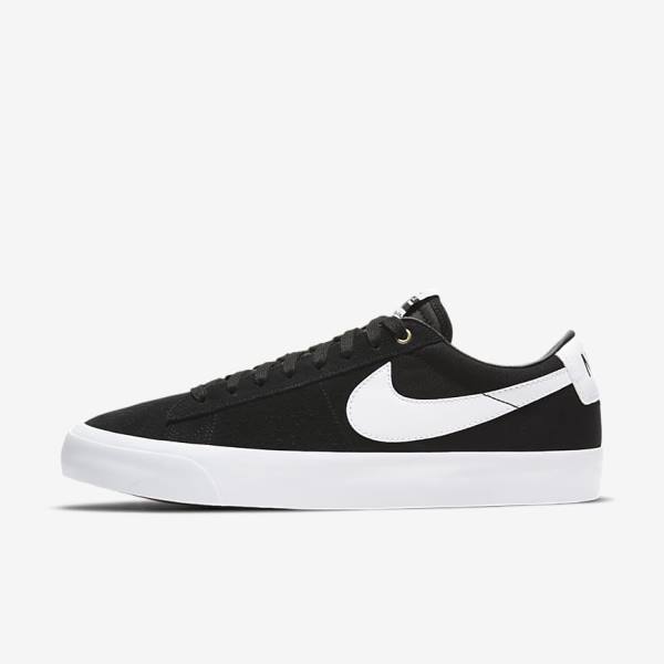 Men\'s Nike SB Zoom Blazer Low Pro GT Sneakers Black / Light Brown / White | NK015ZQJ