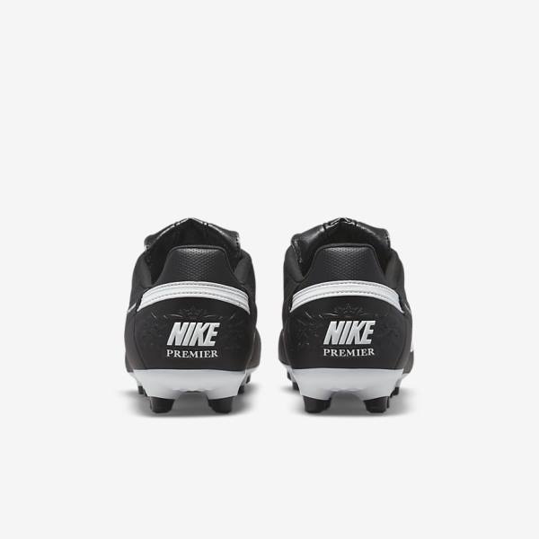 Men's Nike The Premier 3 FG Firm-Grounds Football Shoes Black / White | NK452NUL