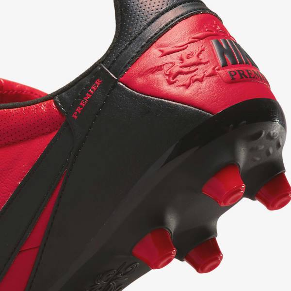 Men's Nike The Premier 3 FG Firm-Grounds Football Shoes Red / Black | NK783RWI