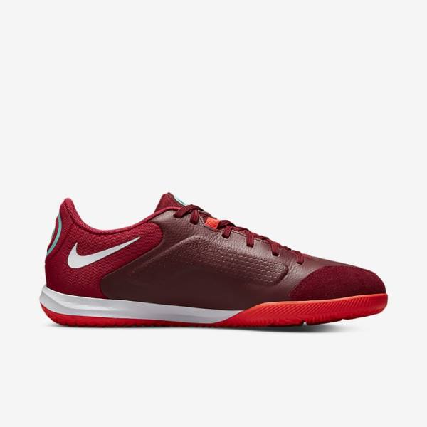 Men's Nike Tiempo Legend 9 Academy IC Indoor-Court Football Shoes Red / Light Red / White | NK456OMJ