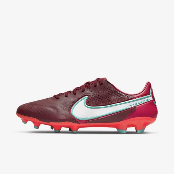 Men\'s Nike Tiempo Legend 9 Pro FG Firm-Ground Football Shoes Red / White | NK269EHC