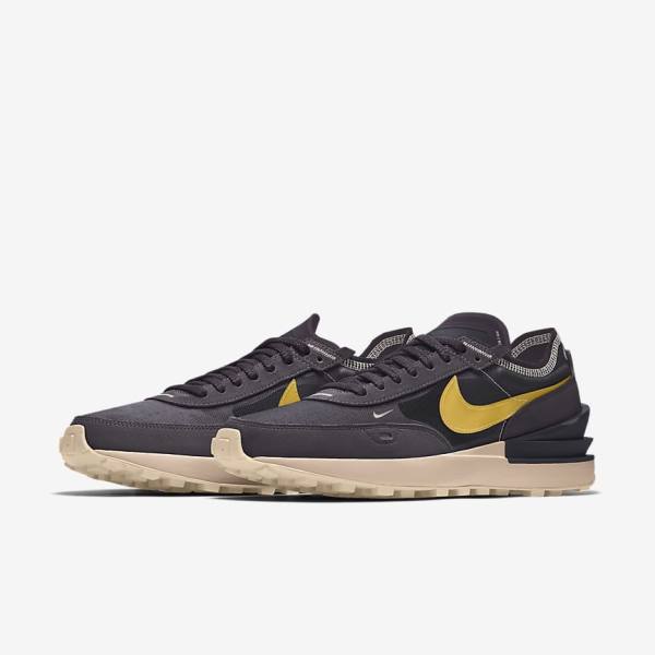 Men's Nike Waffle One By You Custom Sneakers Multicolor | NK058DPQ