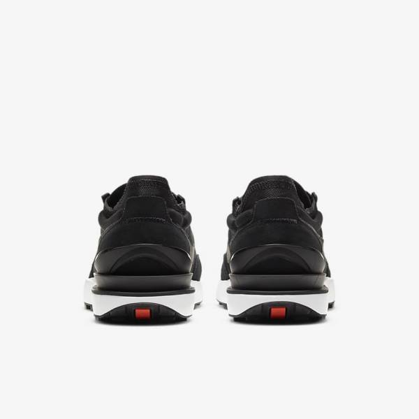 Men's Nike Waffle One Sneakers Black / White / Orange / Black | NK714OVT