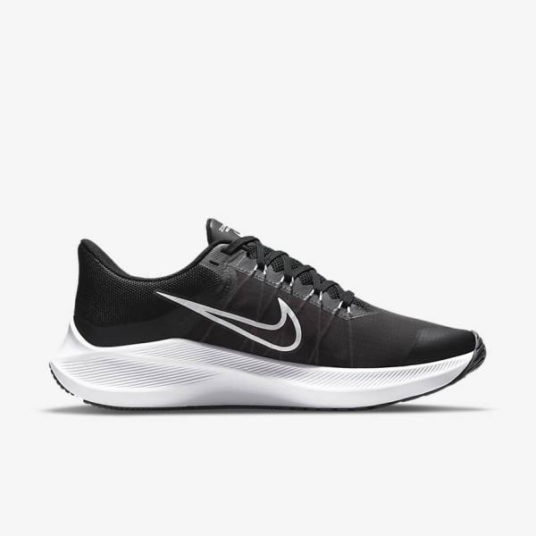 Men's Nike Winflo 8 Road Running Shoes Black / Dark Grey / White | NK839LQW