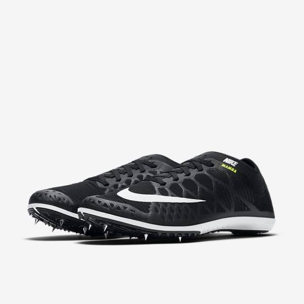 Men's Nike Zoom Mamba 3 Unisex Distance Spike Running Shoes Black / White | NK469FNA