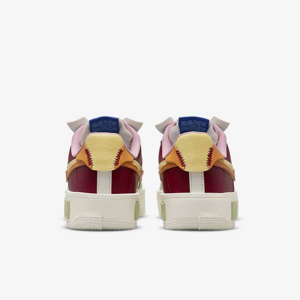 Women's Nike Air Force 1 Fontanka Sneakers Burgundy / Gold | NK385VNO