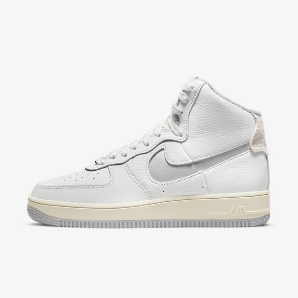 Women\'s Nike Air Force 1 Sculpt Sneakers White / Silver | NK089QIR