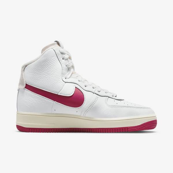 Women's Nike Air Force 1 Sculpt Sneakers White / Red | NK509QLE