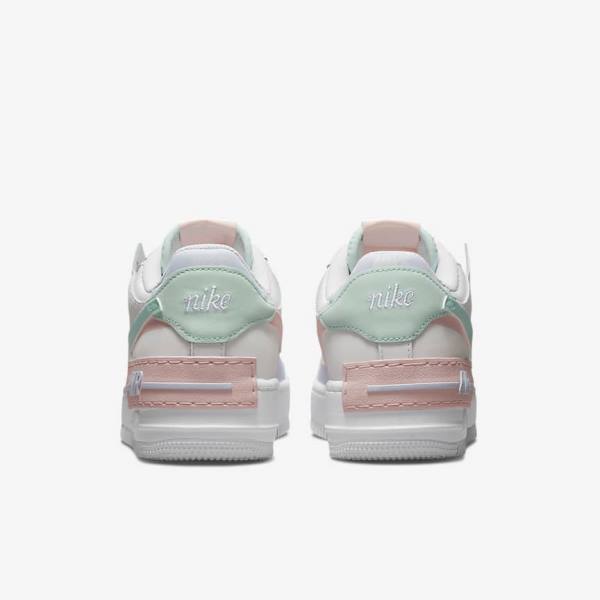 Women's Nike Air Force 1 Shadow Sneakers White / Mint / Grey | NK402PWX