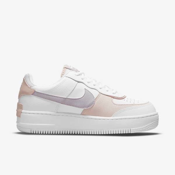 Women's Nike Air Force 1 Shadow Sneakers White / Pink / Rose / Grey | NK876IGU