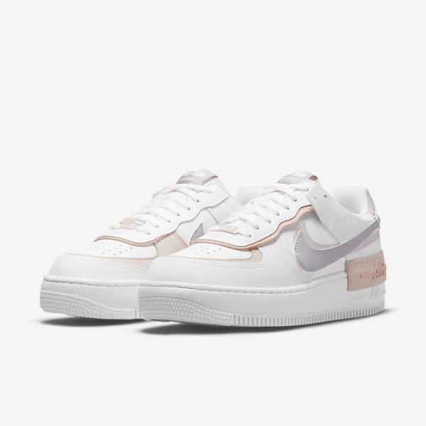 Women's Nike Air Force 1 Shadow Sneakers White / Pink / Rose / Grey | NK876IGU