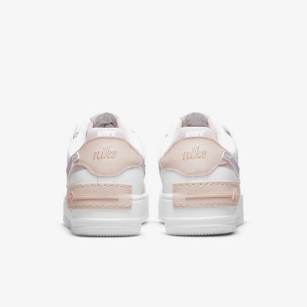 Women's Nike Air Force 1 Shadow Sneakers White / Pink / Rose / Grey | NK876IGU