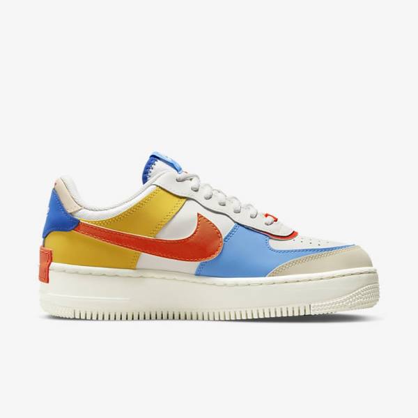 Women's Nike Air Force 1 Shadow Sneakers Royal / Orange / Blue | NK970ZRW