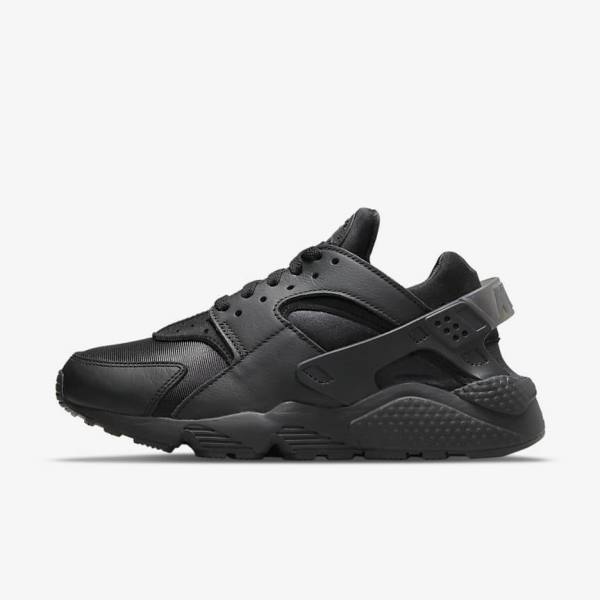 Women\'s Nike Air Huarache Sneakers Black / Dark Grey | NK953TAK