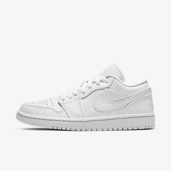 Women\'s Nike Air Jordan 1 Low Sneakers White | NK061WGH