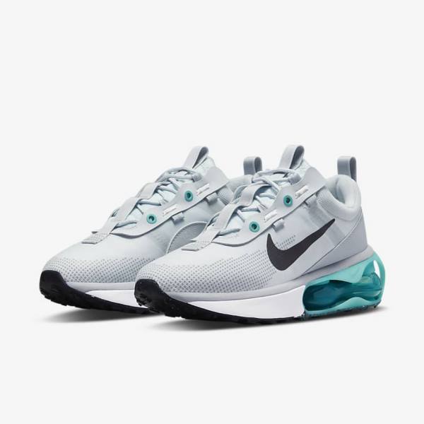 Women's Nike Air Max 2021 Sneakers Platinum / Turquoise / Grey / Black | NK864XSZ