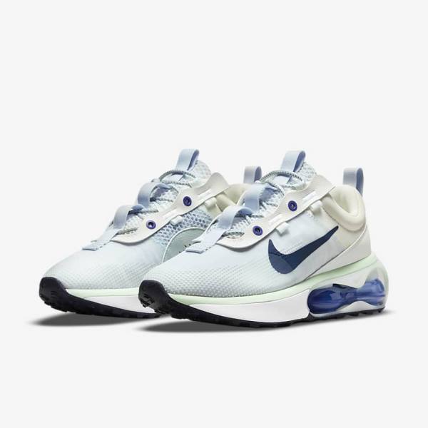 Women's Nike Air Max 2021 Sneakers White / Green / Obsidian | NK621DNG