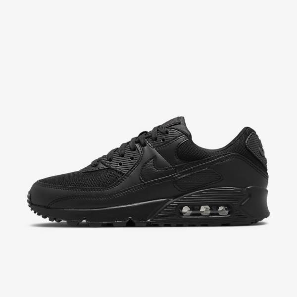 Women\'s Nike Air Max 90 Sneakers Black | NK251DGO