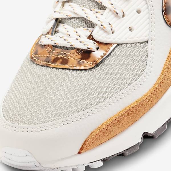 Women's Nike Air Max 90 Sneakers Brown / Light Beige / Yellow | NK409AJV