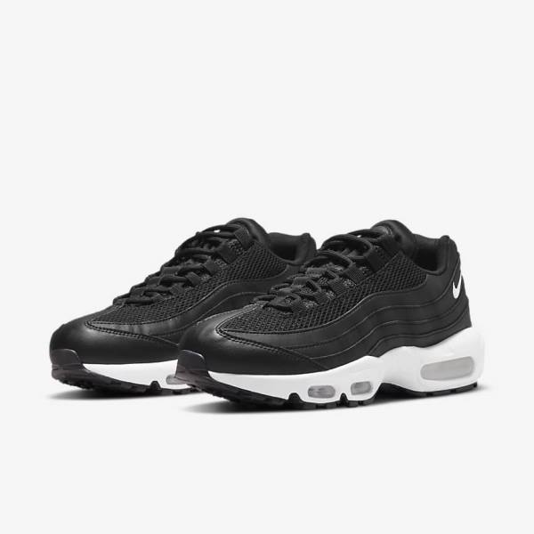 Women's Nike Air Max 95 Sneakers Black / White | NK092NXY