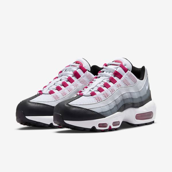 Women's Nike Air Max 95 Sneakers Dark Grey / Grey / White | NK942TDU