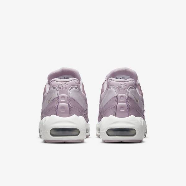 Women's Nike Air Max 95 Sneakers Purple / White / Metal Silver | NK218QYP