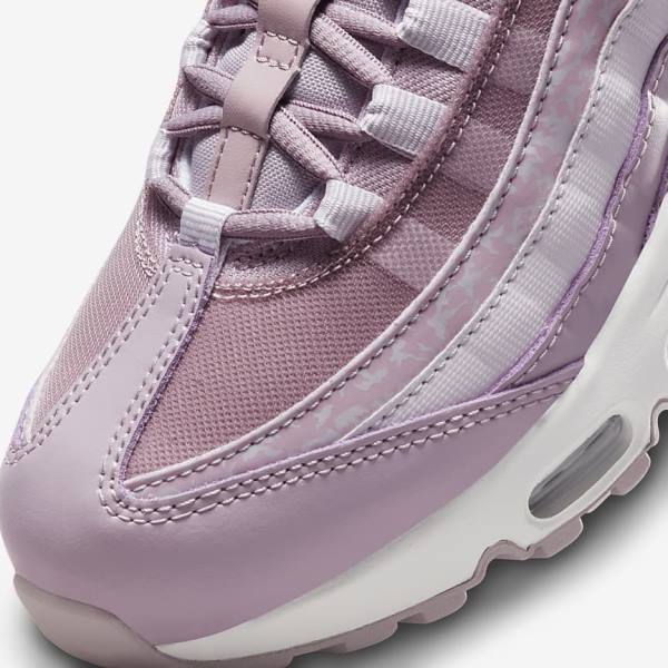 Women's Nike Air Max 95 Sneakers Purple / White / Metal Silver | NK218QYP