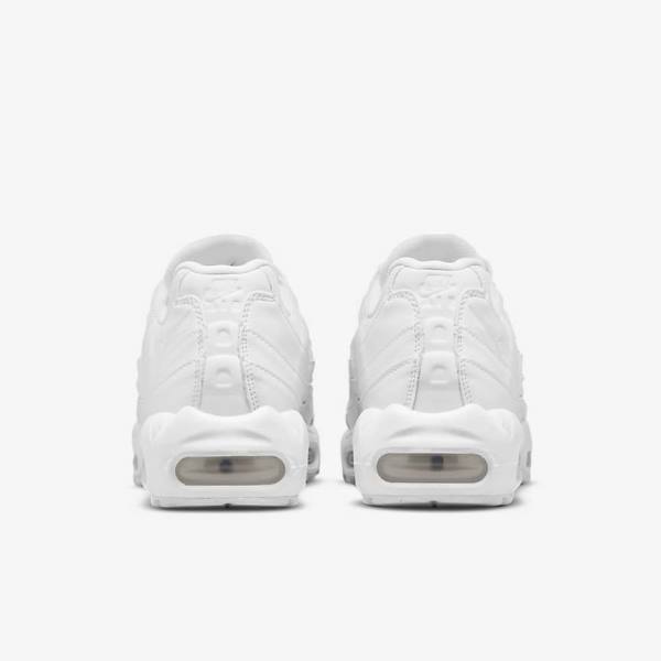 Women's Nike Air Max 95 Sneakers White / Metal Silver / White | NK261SLR