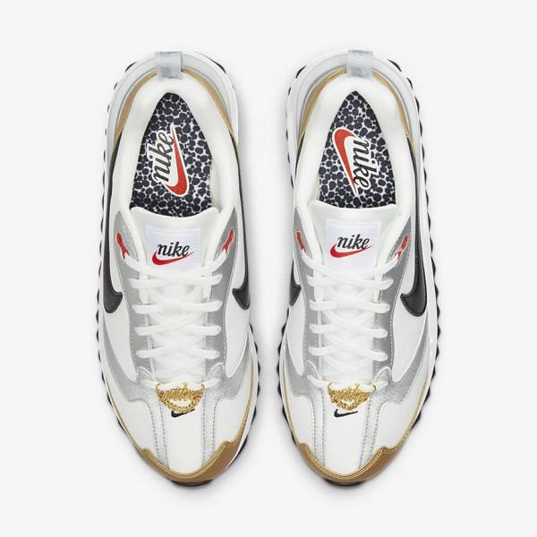 Women's Nike Air Max Dawn SE Sneakers White / Metal Gold / Silver / Black | NK654NOF