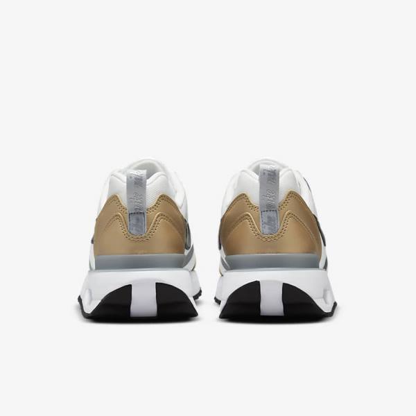 Women's Nike Air Max Dawn SE Sneakers White / Metal Gold / Silver / Black | NK654NOF