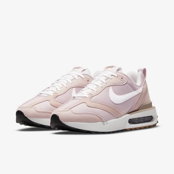 Women's Nike Air Max Dawn Sneakers Pink / Black / Light Brown / White | NK183JCW