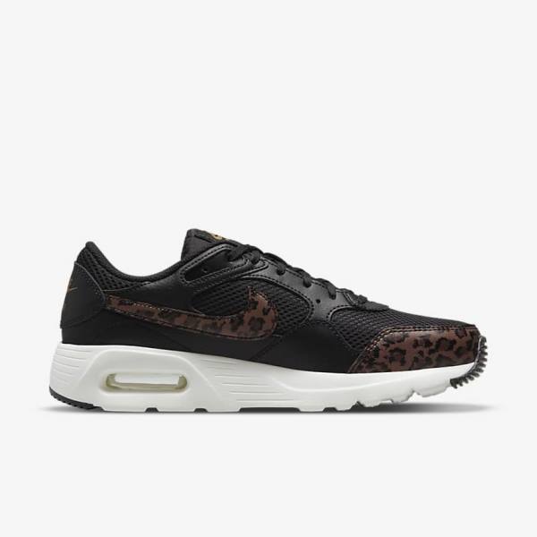 Women's Nike Air Max SC Sneakers Black / Metal Gold / Brown | NK657MJQ