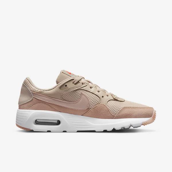 Women's Nike Air Max SC Sneakers Khaki Grey / Rose / White / Pink | NK270OKH