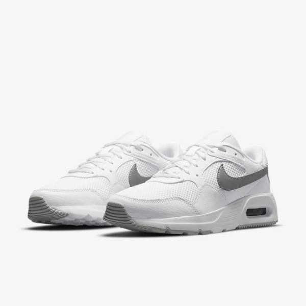 Women's Nike Air Max SC Sneakers White / Platinum / Metal Platinum | NK245LKP