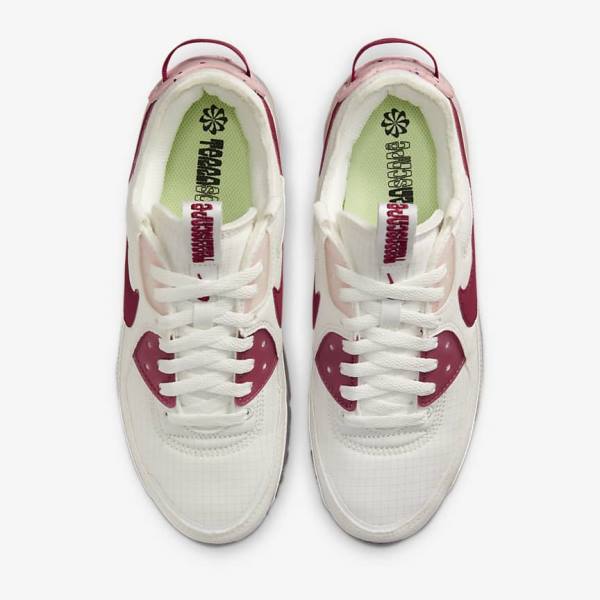 Women's Nike Air Max Terrascape 90 Sneakers White / Pink / Burgundy | NK015JMG