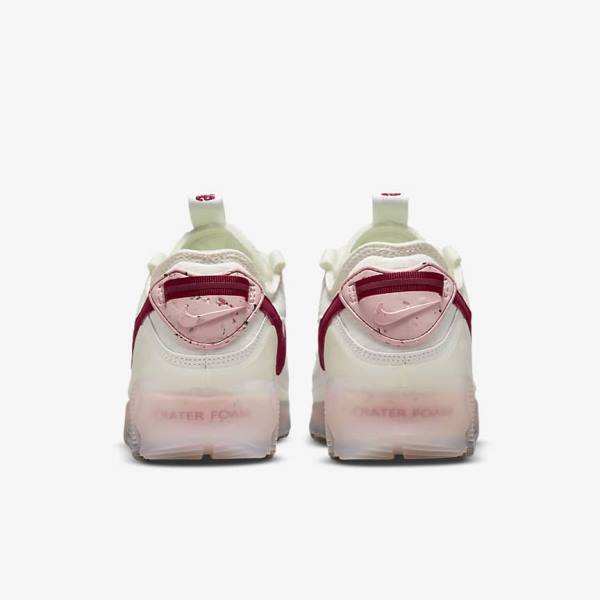 Women's Nike Air Max Terrascape 90 Sneakers White / Pink / Burgundy | NK015JMG