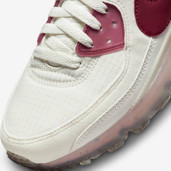 Women's Nike Air Max Terrascape 90 Sneakers White / Pink / Burgundy | NK015JMG