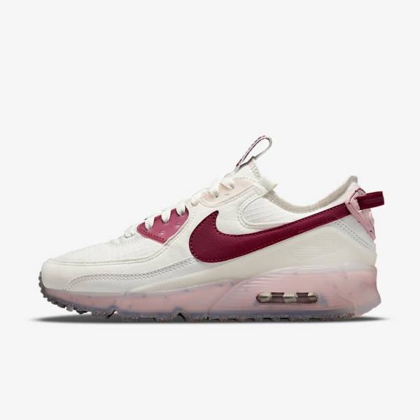 Women\'s Nike Air Max Terrascape 90 Sneakers White / Pink / Burgundy | NK015JMG