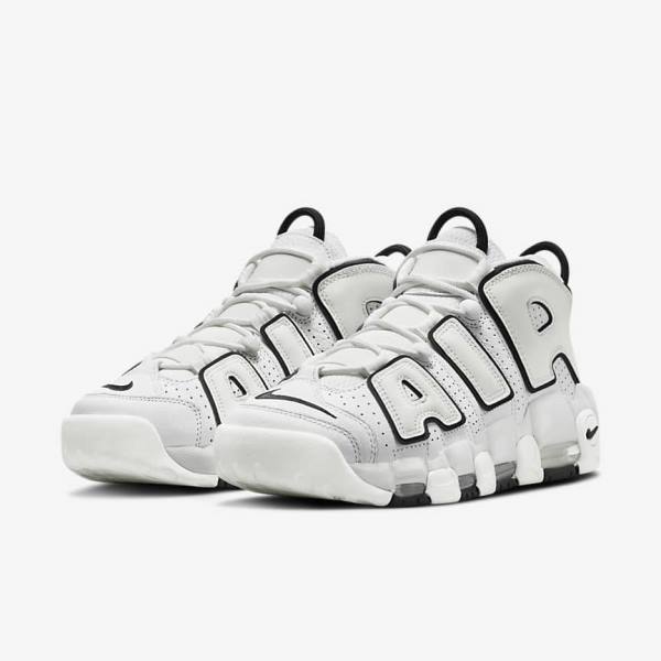 Women's Nike Air More Uptempo Sneakers White / Black | NK539WXB