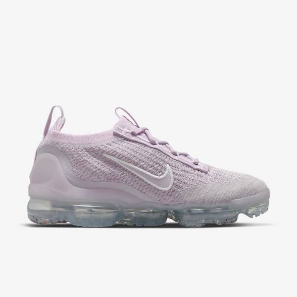 Women's Nike Air VaporMax 2021 FK Sneakers Light Pink / White / Metal Silver / Purple | NK279AEX