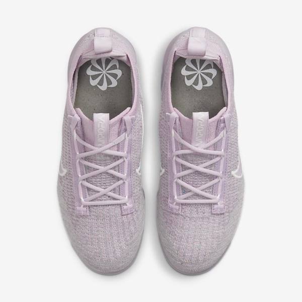 Women's Nike Air VaporMax 2021 FK Sneakers Light Pink / White / Metal Silver / Purple | NK279AEX