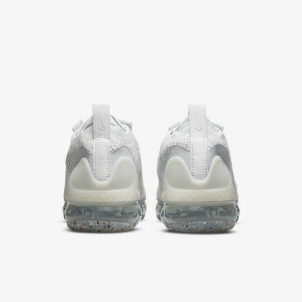 Women's Nike Air VaporMax 2021 FK Sneakers White / Platinum / Metal Silver / White | NK534ONB