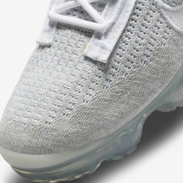 Women's Nike Air VaporMax 2021 FK Sneakers White / Platinum / Metal Silver / White | NK534ONB