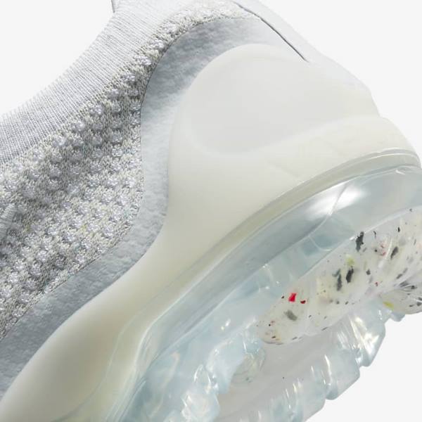 Women's Nike Air VaporMax 2021 FK Sneakers White / Platinum / Metal Silver / White | NK534ONB